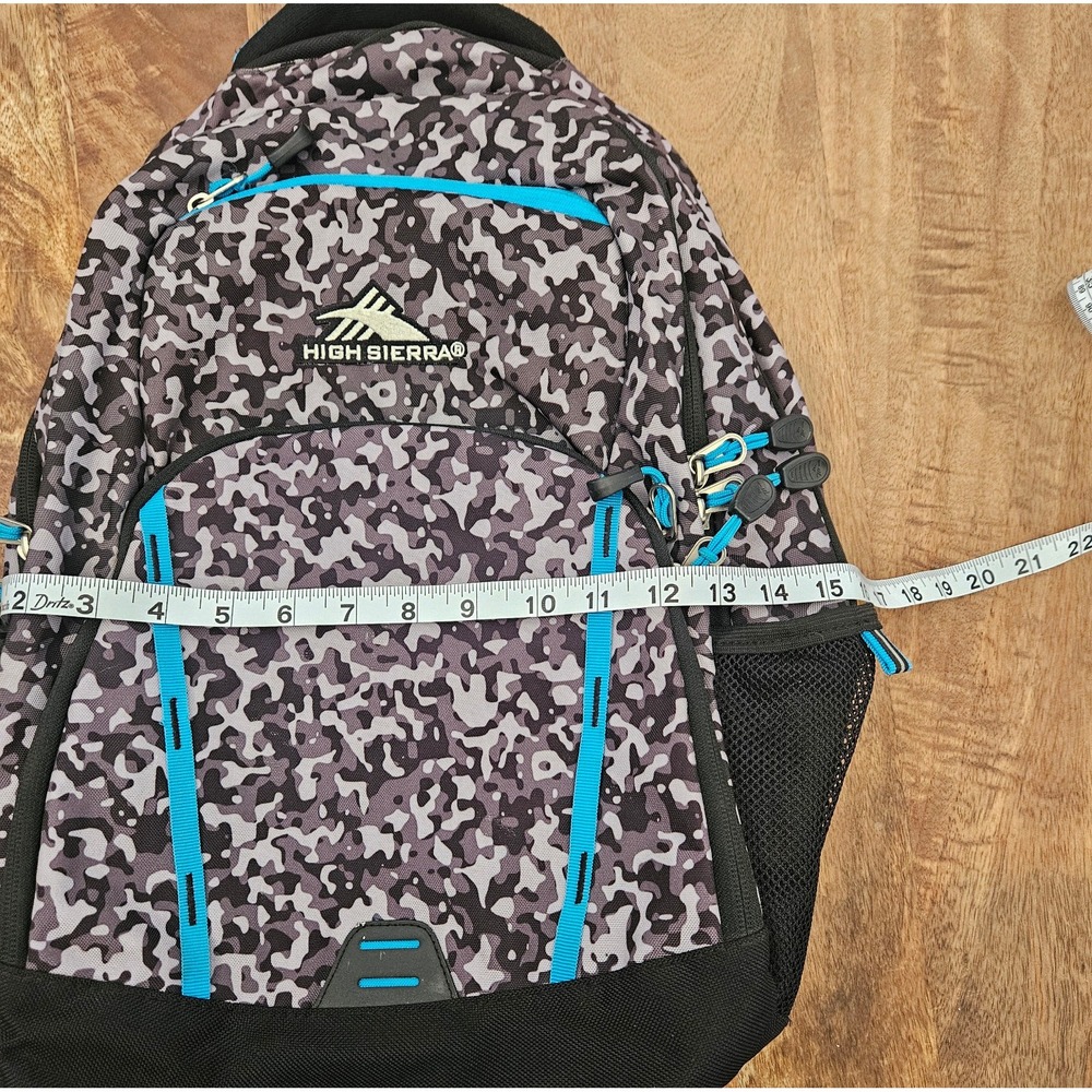 High Sierra RipRap Backpack Camo Adult Book Bag Padded Zip Pockets Travel School - Picture 3 of 9